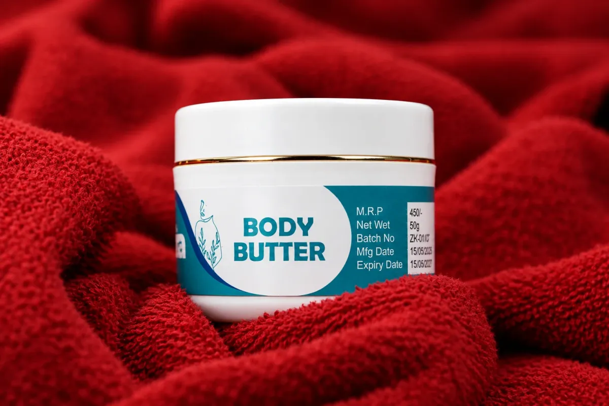 A jar of Zara Body Butter showing the label